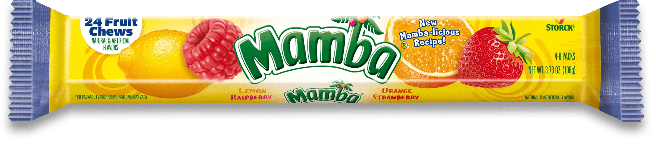 Mamba Fruit Chews Candy - 24 Pack - Tropics 2.80oz - Image 3