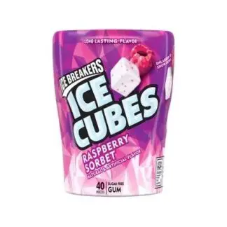 Ice Breakers Ice Cubes Gum - 4 Pack - Raspberry Sorbet 40ct