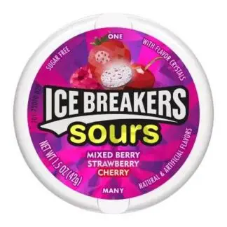 Ice Breakers Mints - 8 Pack - Sours Mixed Berry, Strawberry, Cherry