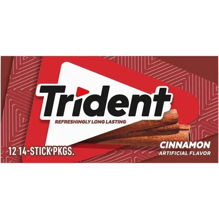 Trident Sugar Free Gum - 15 Pack - Cinnamon 14 Sticks