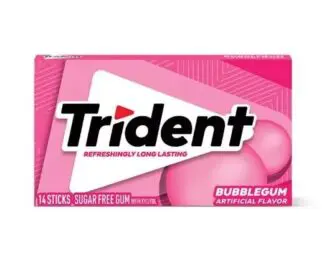Trident Sugar Free Gum - 15 Pack - Bubble Gum 14 Sticks