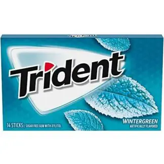 Trident Sugar Free Gum - 12 Pack - Wintergreen 14 Sticks