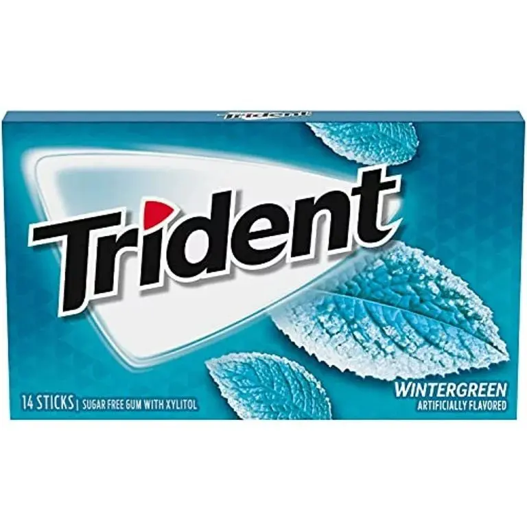 Trident Sugar Free Gum - 12 Pack - Wintergreen 14 Sticks