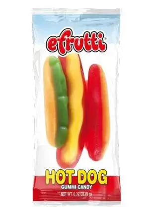 E Frutti Gummy Hot Dog - 60 Pack 0.32oz