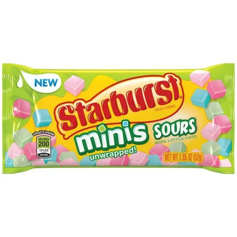 Starburst Chewy Candy Minis Sour - 24 Pack 1.85oz