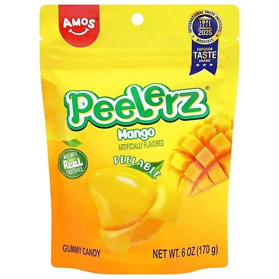 Peelerz Peelable Gummy Candy - 12 Pack - Mango 6oz