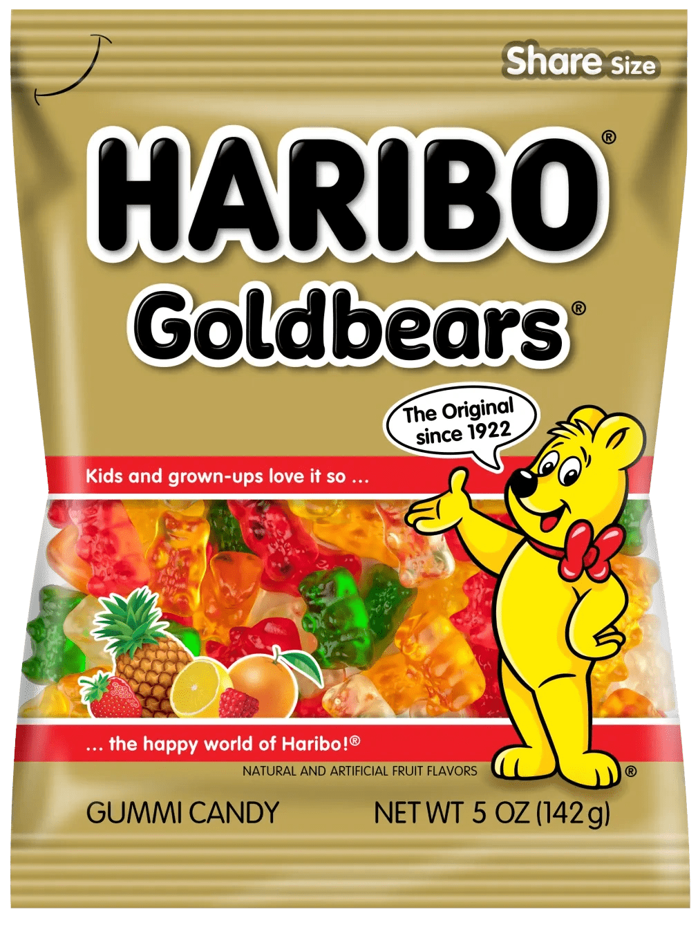 Haribo Gummy Candy Share Size - 12 Pack - Gold Bears 4oz