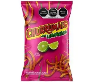 Imported Mexican Churrumais Corn Snacks with Limoncito - 12 Pack 185g