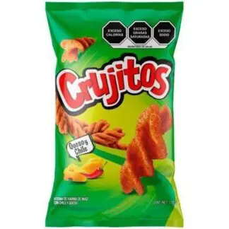 Imported Mexican Crujitos Corn Snacks with Queso & Chile - 12 Pack 120g