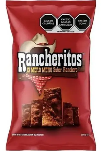 Imported Mexican Rancheritos Corn Chips - 12 Pack 145g