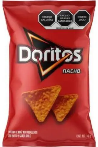 Imported Mexican Doritos Nacho Cheese Tortilla Chips - 12 Pack 144g
