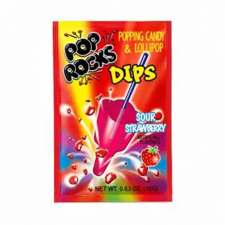 Pop Rocks Popping Candy & Lollipop Dips - 18 Pack - Pop Rocks Lollipop Dips Blue Sour Strawberry 0.63oz