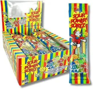 Sour Power Straws Candy - 9 Pack - 4 Colors 4 Flavors 1.75oz