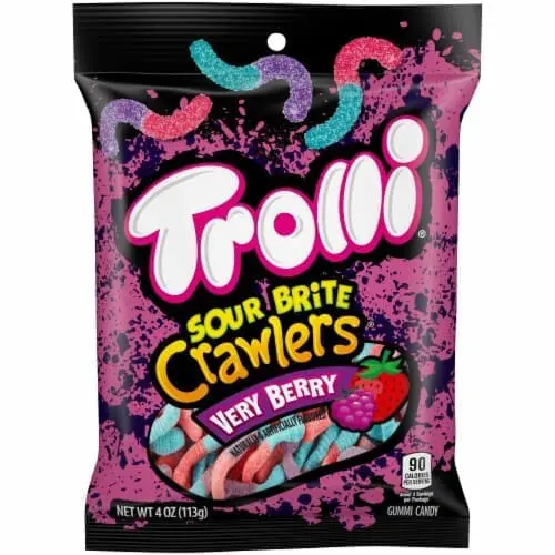 Trolli Sour Brite Crawlers Very Berry - 12 Pack 4oz