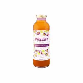 Wizzies Passion Fruit Lime Tea – 12 Pack 16oz Glass