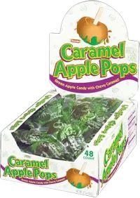 Caramel Apple Pops Green Apple Chewy Caramel - 48 Pack 0.62oz