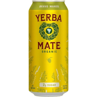 Yerba Madre Bravo Mango 2g Sugar Yerba Mate – 12 Pack – 16oz Cans