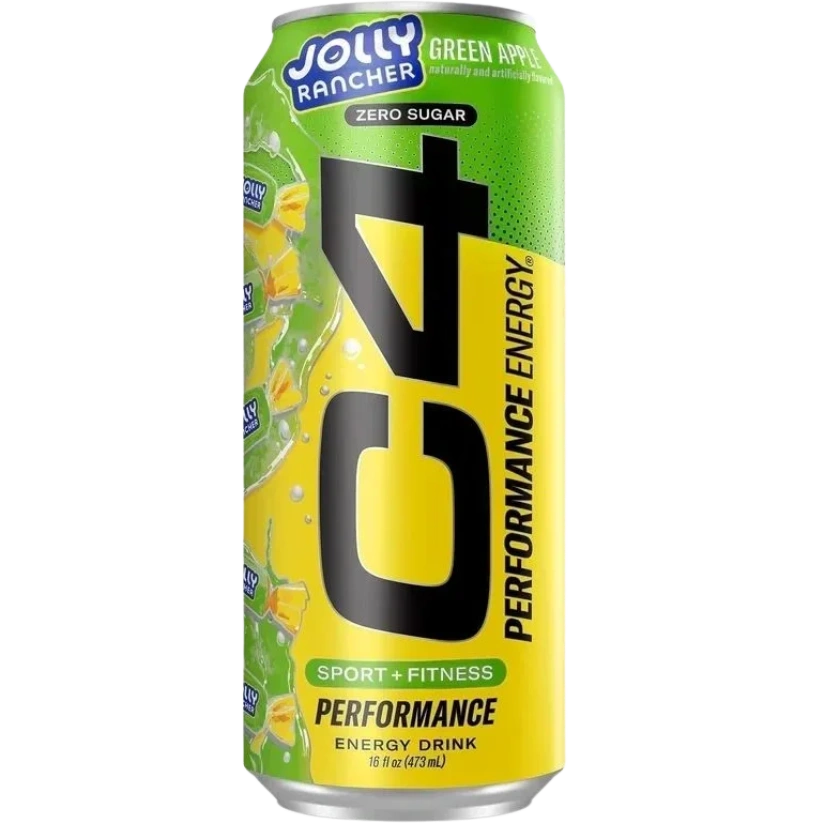 C4 Energy Drink - 12 Pack - Jolly Rancher Green Apple 16oz (Can)
