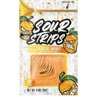 Sour Strips Candy - 12 Pack - Tropical Mango 3.4oz