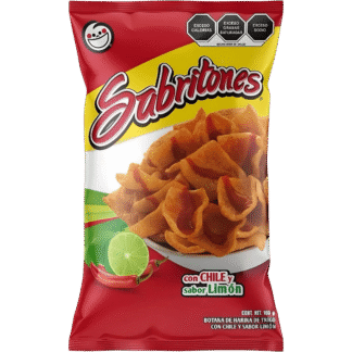 Imported Mexican Sabritones Corn Snacks with Chile & Limón - 12 Pack 150g