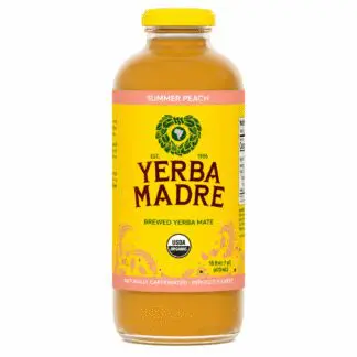 Yerba Madre Summer Peach Yerba Mate – 12 Pack – 16oz Glass