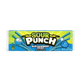 Sour Punch Straws Candy - 24 Pack - Blue Raspberry 2oz