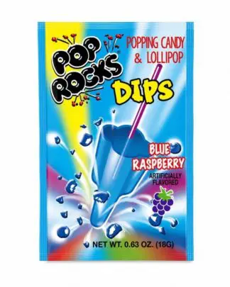 Pop Rocks Popping Candy & Lollipop Dips Blue Raspberry - 18 Pack 0.63oz