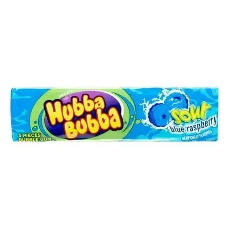 Hubba Bubba Max Outrageous Sour Blue Raspberry Bubble Gum - 18 Pack - Image 2