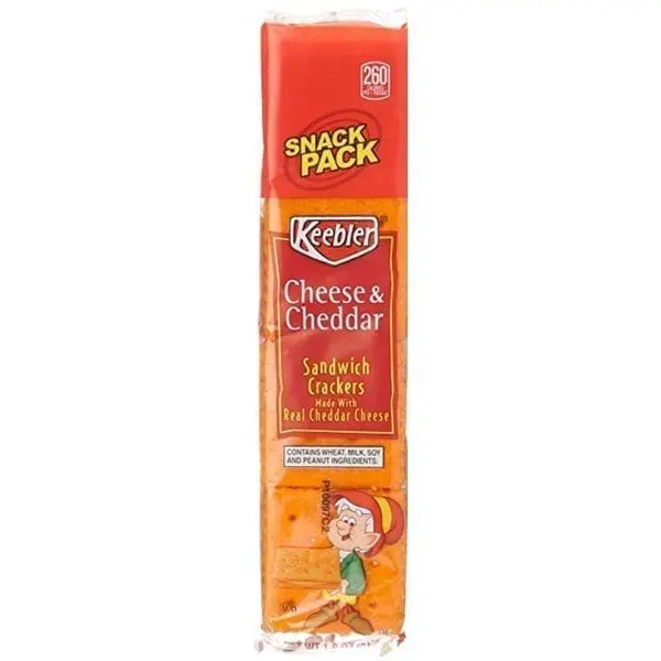 Keebler Snack Pack Sandwich Crackers - 12 Pack Club Crackers Cheddar 1.8oz - Image 2