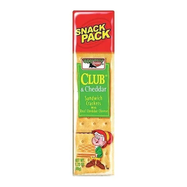 Keebler Snack Pack Sandwich Crackers - 12 Pack Club Crackers Cheddar 1.8oz
