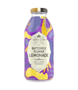 Butterfly flower lemonade bottle label