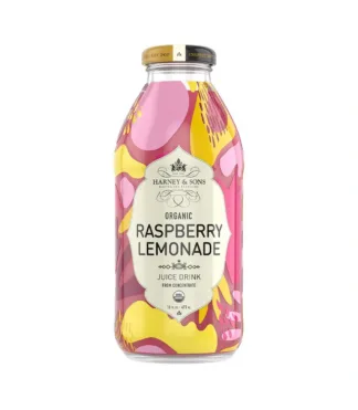 Organic raspberry lemonade bottle design