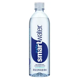 Smartwater bottle with blue label