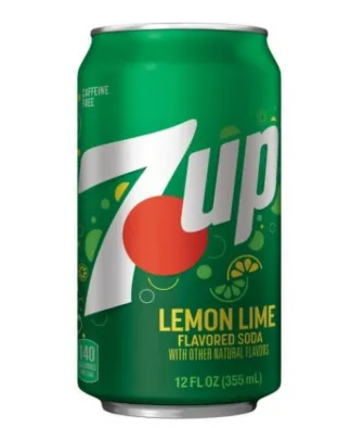 7UP soda can, lemon lime flavor