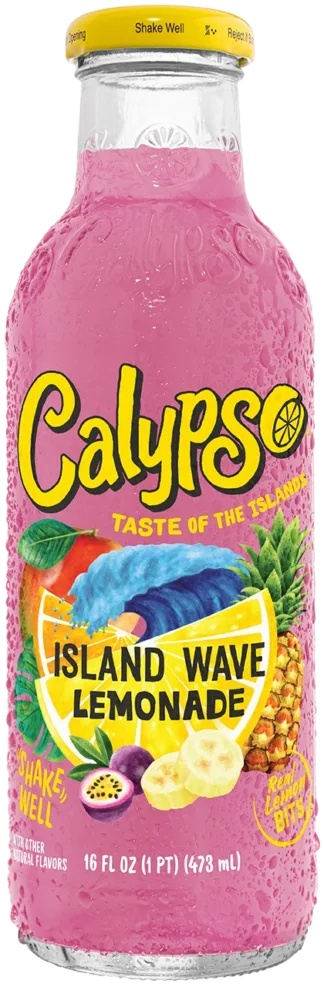 Pink Calypso bottle with tropical lemonade
