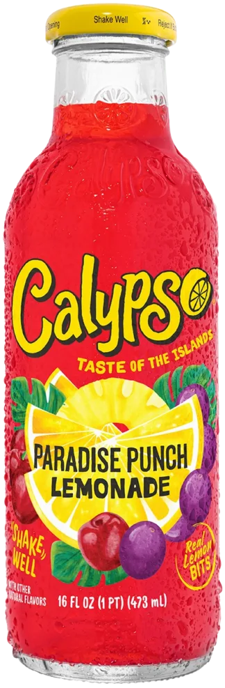 Fruity lemonade with vibrant label design