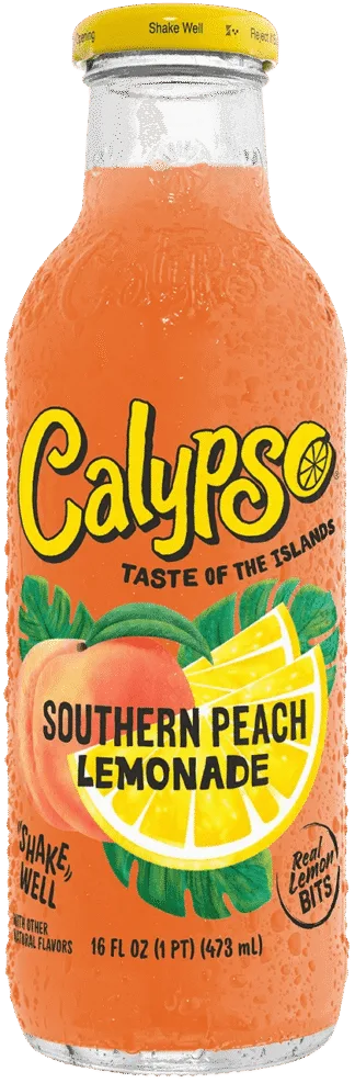 Peach lemonade with vibrant label design