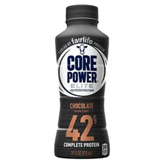 Protein shake bottle, chocolate flavor