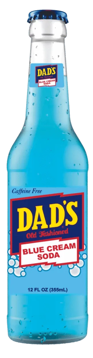 Dad's blue cream soda label
