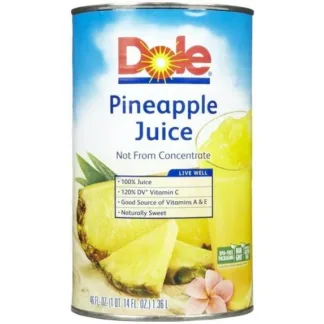 Pineapple juice can with fruit image