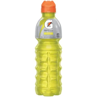 Lemon-lime flavored energy drink bottle