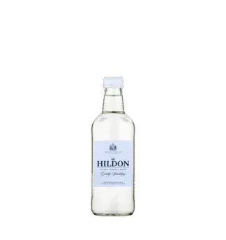 Clear Hildon water bottle isolated