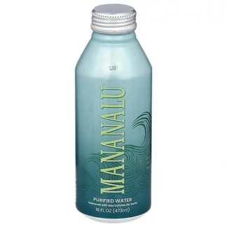 Purified water in aluminum bottle
