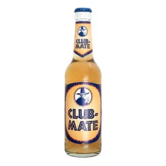 Club-Mate glass bottle front view