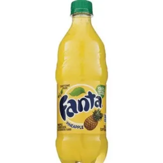 Yellow Fanta drink, pineapple flavor