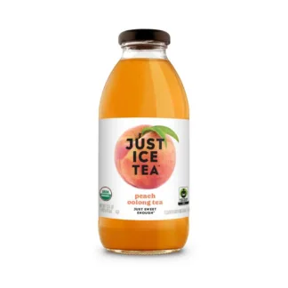 Organic peach tea beverage