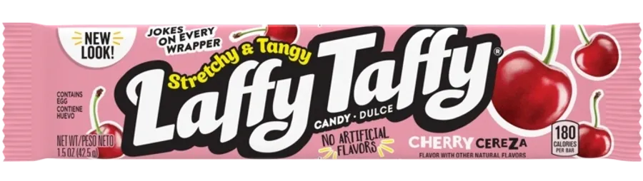 Pink Laffy Taffy with cherry design