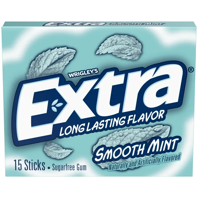 Extra gum, long lasting mint flavor