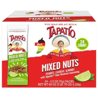 Spicy lime Tapatío mixed nuts pack