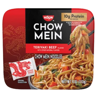 Nissin Chow Mein Teriyaki Beef packaging